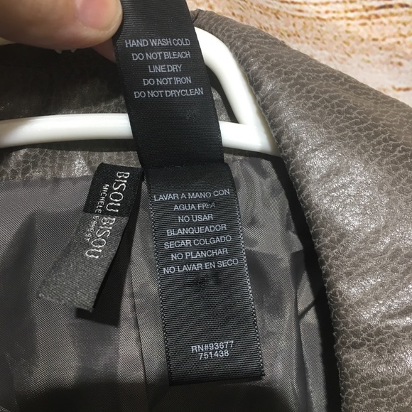 82-89 Bisou Bisou Michele Bohoot faux leather M L - Picture 4 of 5